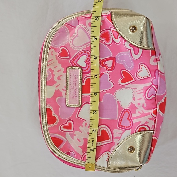 Lilly Pulitzer Pink Heart Zippity Do Cosmetic Bag - Picture 14 of 15